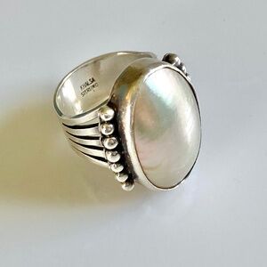 Sterling Silver Pearl Ring